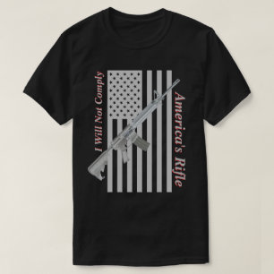 American as Rifle USA Flag I wird Dunkel nicht erf T-Shirt