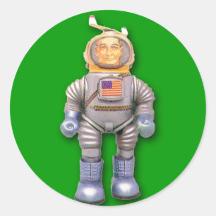 American Astronaut Toy Robot Stickers (Blatt 6)
