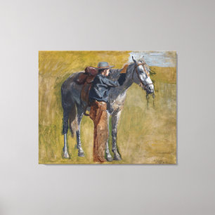 American Badlands: Cowboy aus dem Wilden Westen mi Leinwanddruck