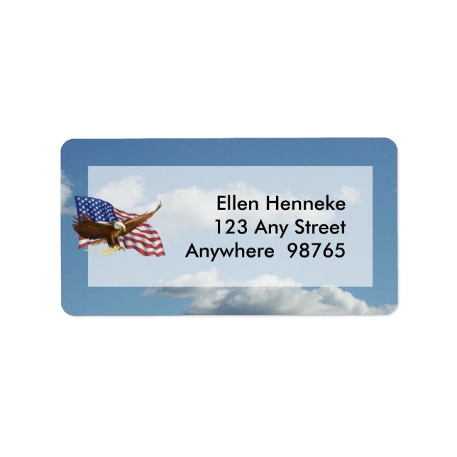 American Bald Eagle Adressaufkleber (Vorne)