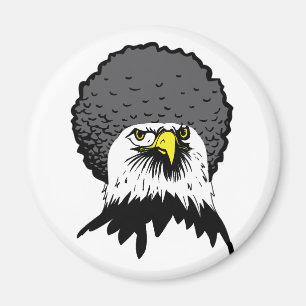 American Bald Eagle Afro Funny Kühlschrankmagnet