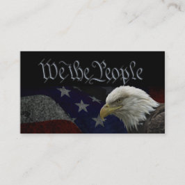 American Bald Eagle auf der Flagge Visitenkarte