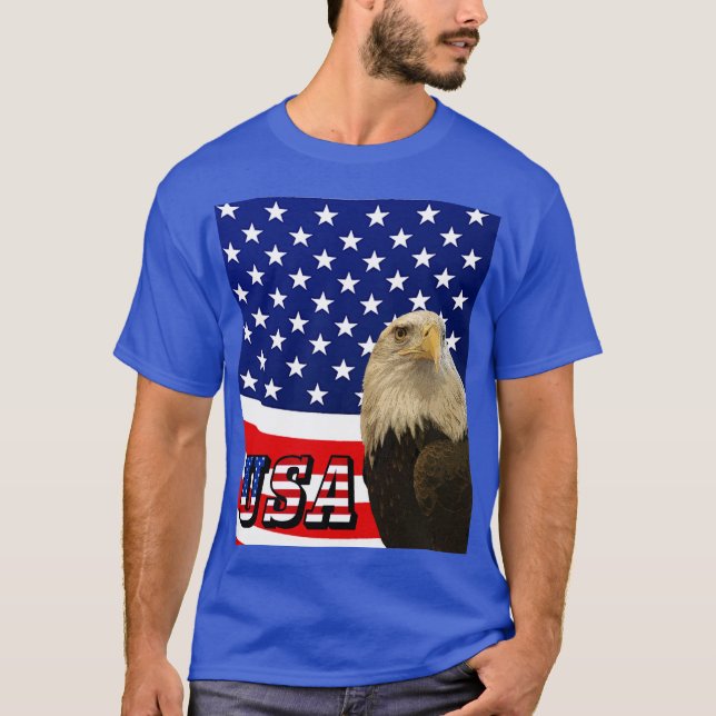 American Bald Eagle, Drapeau, T-shirt de police -  (Devant)