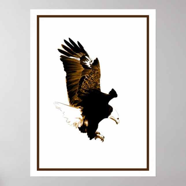 American Bald Eagle Landing Poster (Vorne)
