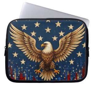 "American Bald Eagle Laptop Sleeve - Patriotic Sta