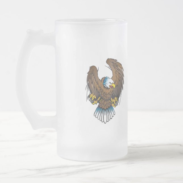 American Bald Eagle Mattglas Bierglas (Links)