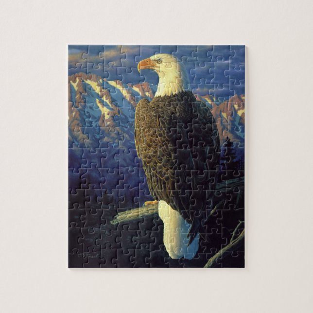 American Bald Eagle Mountain Sunrise (Vertikal)
