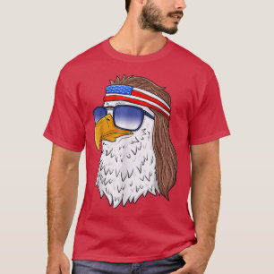 American Bald Eagle Mullet 4. Juli Funny USA P T-Shirt