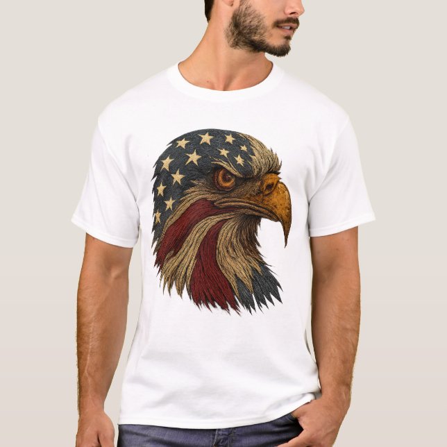 American Bald Eagle Patriotic T-Shirt (Vorderseite)