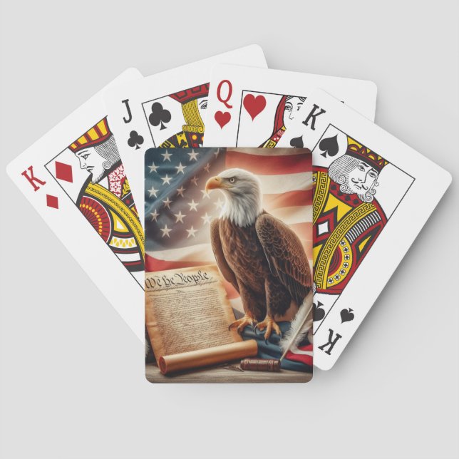 American Bald Eagle Patriotismus Spielkarten (Rückseite)