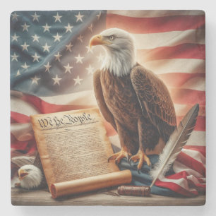 American Bald Eagle Patriotismus Steinuntersetzer