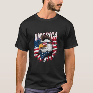 American Bald Eagle spornt ein Mohawk-Hemd an T-Shirt