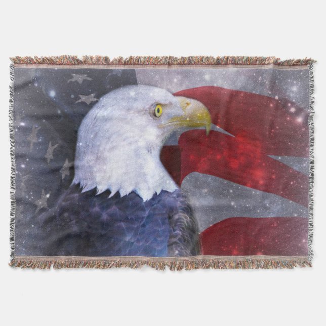 American Bald Eagle Throw Blanket Decke (Vorderseite)