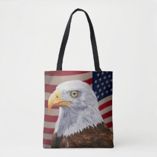 American Bald Eagle und Flag Tasche