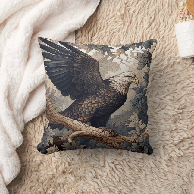 American Bald Eagle, William Morris Style Kissen (Decke)