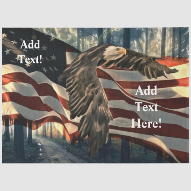 American Bald Eagle Zuhause des Brave Tissue Papes Seidenpapier (Vorderseite)