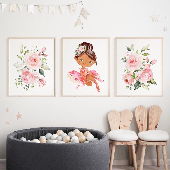 American Ballerina, Blume, Girl Kinderzimmer Bilderwand Sets (Von Creator hochgeladen)