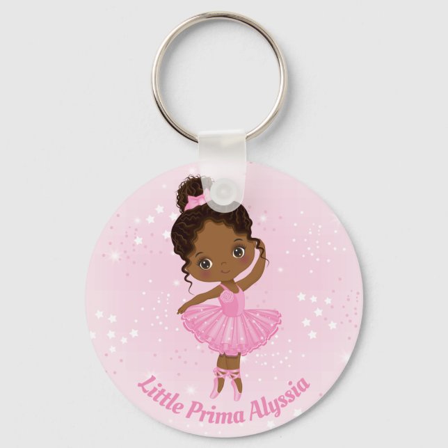 American Ballerina Personalisierter Schlüsselanhän Schlüsselanhänger (Vorderseite)