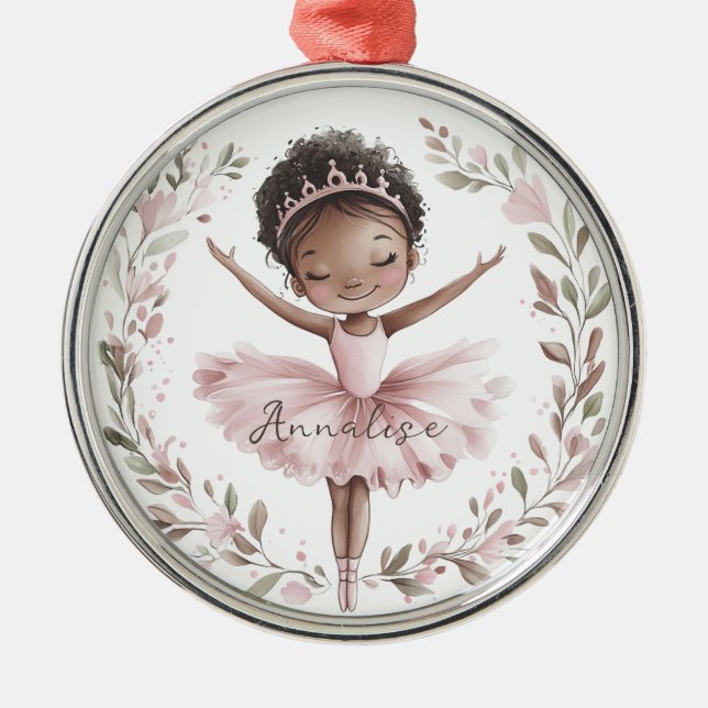 American Ballet Dancer Ornament Aus Metall (Vorne)