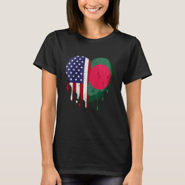 American Bangladeshi Heritage Month Bangladesh Fla T-Shirt (Vorderseite)