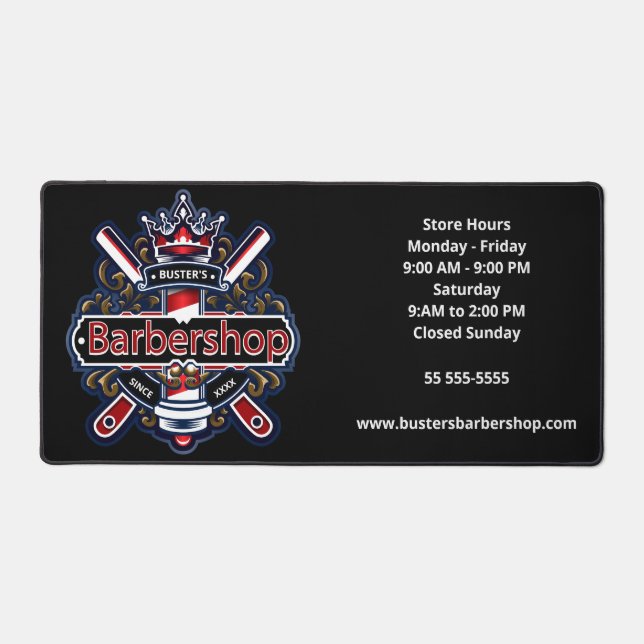 American Barber Pole personalisieren Schreibtischunterlage (Vorderseite)