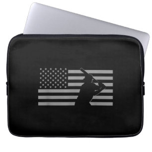 American Baseball USA Flag Baseball Laptopschutzhülle