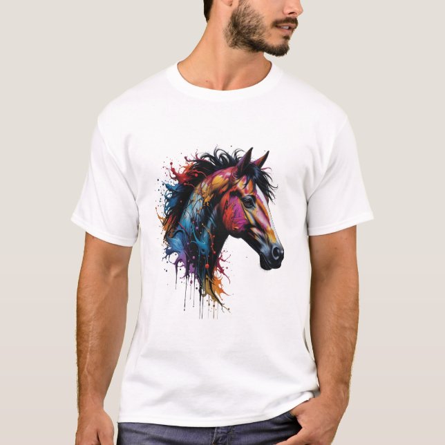 American Bashkir Curly Horse T - Shirt (Vorderseite)
