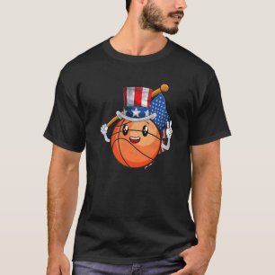 American Basketball Fan 4. Juli Uncle Sam USA T-Shirt