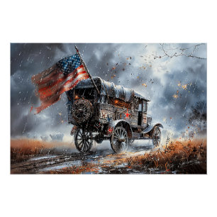 American Battle Flag Poster