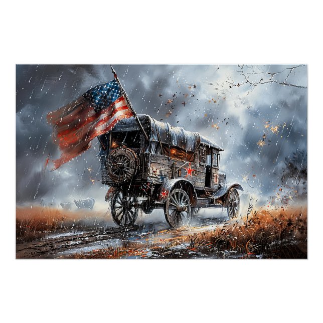 American Battle Flag Poster (Vorderseite)