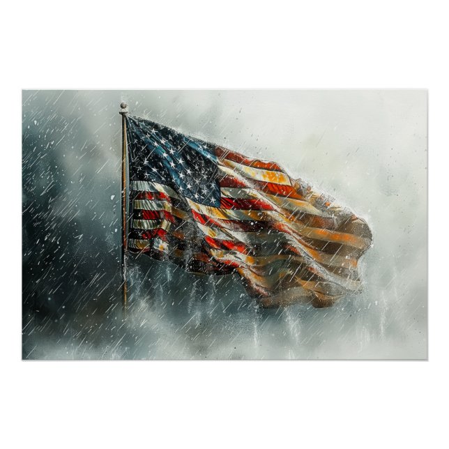 American Battle Flag Poster (Vorderseite)