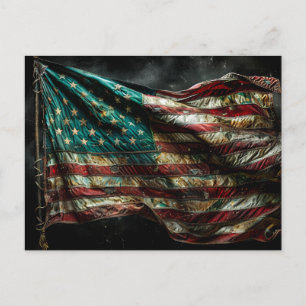 American Battle Flag Postkarte
