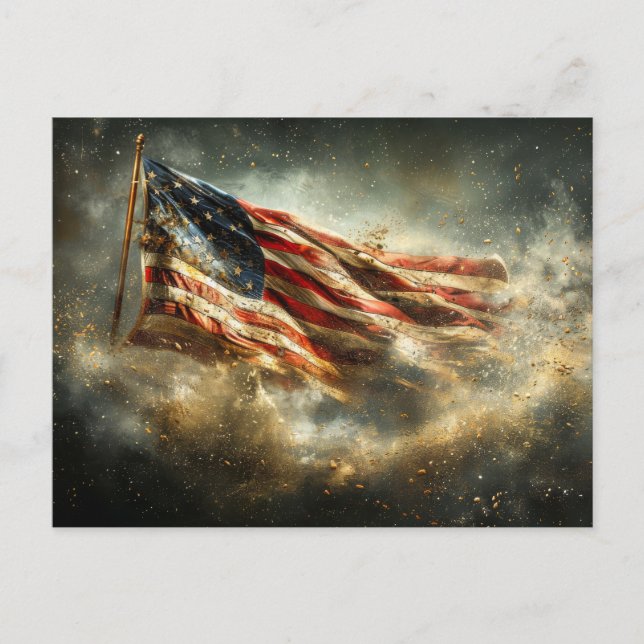American Battle Flag Postkarte (Vorderseite)