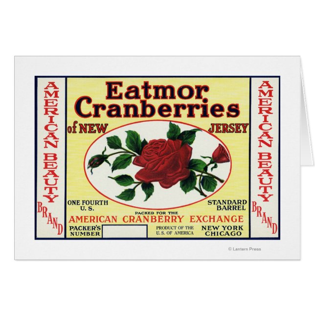 American Beauty Eatmor Cranberries Marque Étiquett (Devant horizontal)