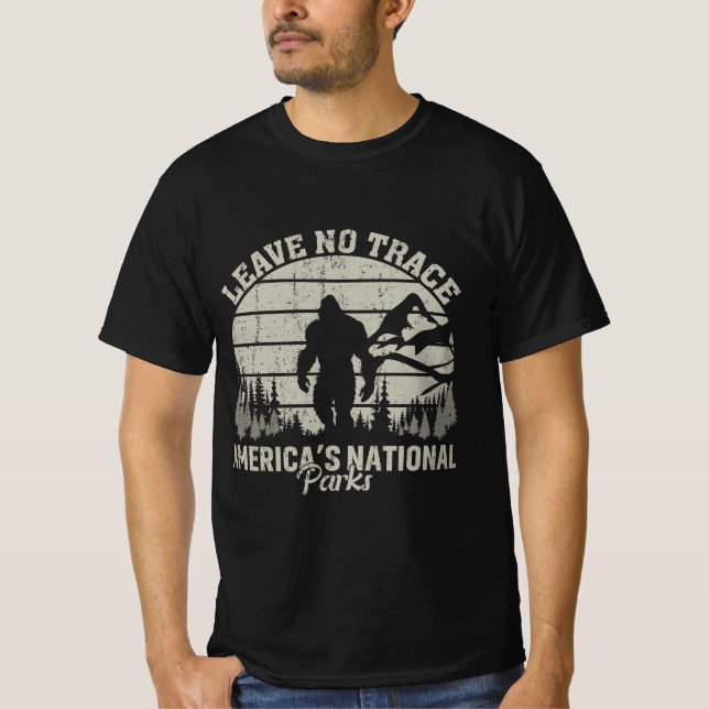 American Bigfoot ne laisse aucune trace T-shirt ho (Devant)