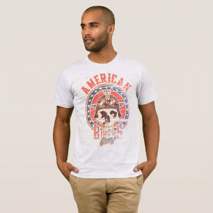 American Biker Gang Retro Skull T-Shirt