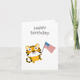 American Birthday Card - Happy Birthday Karte