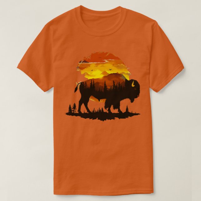 American Bison Buffalo T-Shirt (Design vorne)