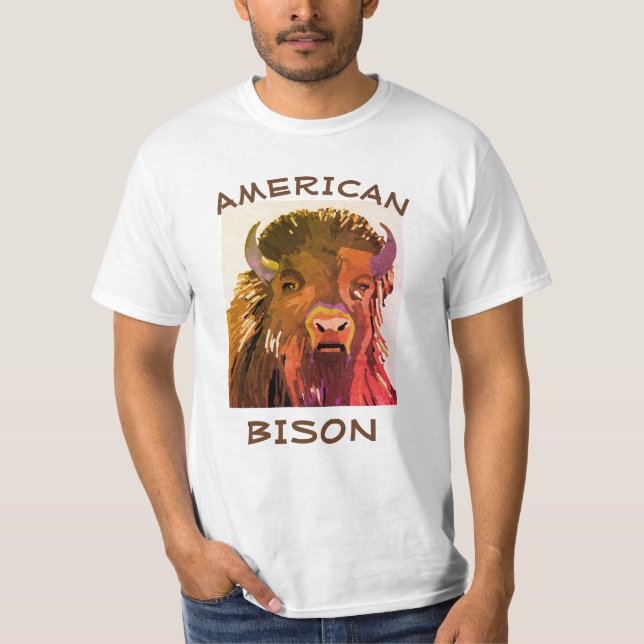 American Bison Buffalo T - Shirt (Vorderseite)