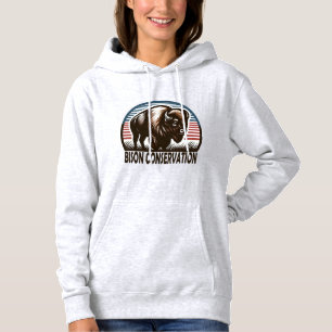 American Bison Conservation World Wildlife Day Hoodie