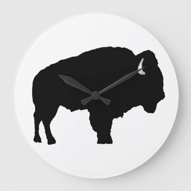 American Bison Große Wanduhr (Vorderseite)