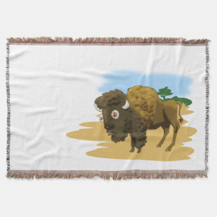 American Bison Throw Blanket Decke