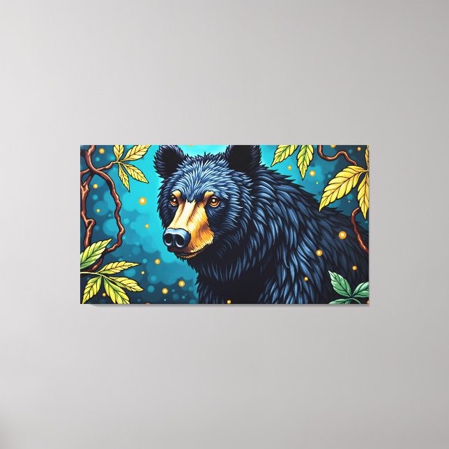 American Black Bear – Majesty of the Woods Leinwanddruck (Vorderseite)
