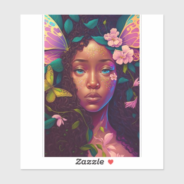 American Black Faiasy Fantasy Art Aufkleber (Blatt)