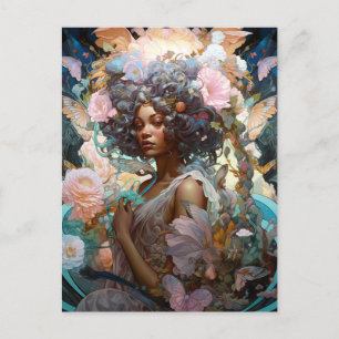 American Black Fantasy Art Postkarte
