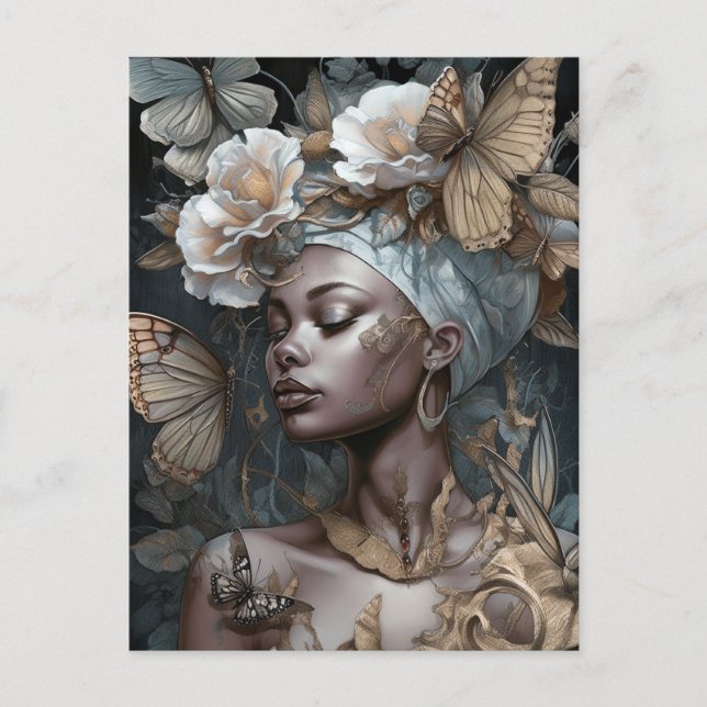 American Black Fantasy Art Postkarte (Vorderseite)