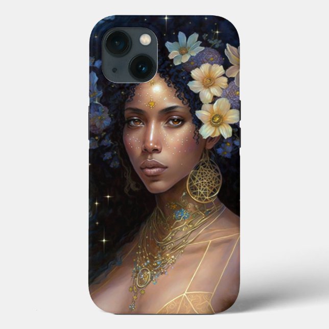 American Black Goddess Queen Fantasy Art Case-Mate iPhone Hülle (Rückseite)