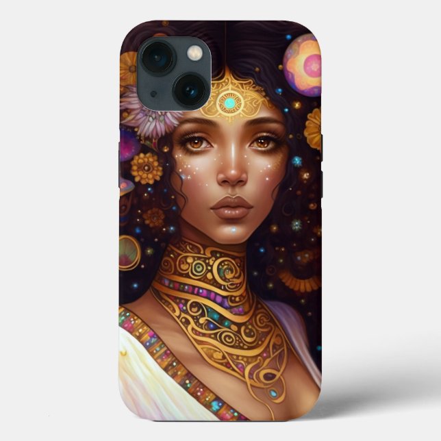 American Black Goddess Queen Fantasy Art Case-Mate iPhone Hülle (Rückseite)