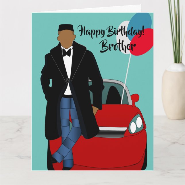 American Brother Birthday Card Karte (Vorderseite)
