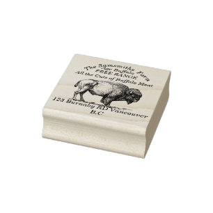 American Buffalo Bison Family Farm Gummistempel